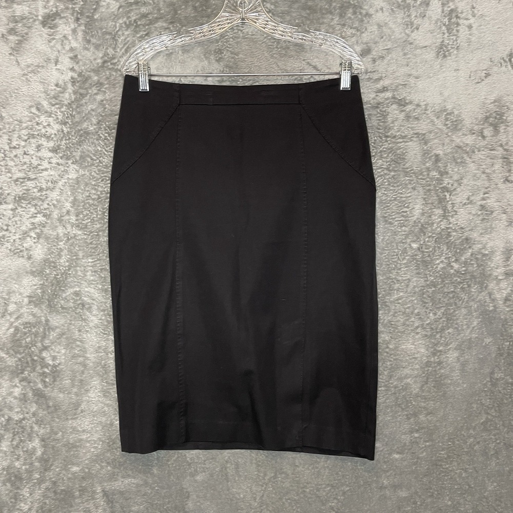 Banana Republic Women Bodycon Black Skirt 10 Tall Corpcore Office Siren Minimal